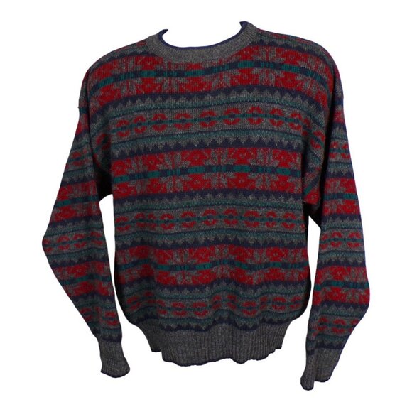 Vintage 80's/90's Claybrooke Multicolor Geometric Patterned Sweater M #796 - Picture 1 of 7